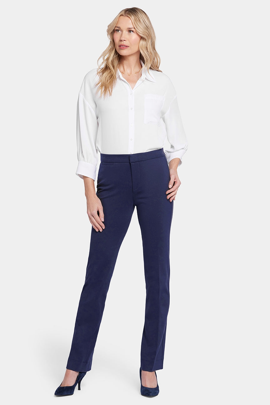 Slim Trouser Navy Jersey | Evening Tide | Pants | NYDJ