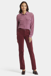Marilyn Straight Corduroy Trouser | Cranberry Pie | Pants | NYDJ