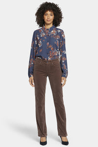 Marilyn Straight Corduroy Trouser | Mink | Pants | NYDJ