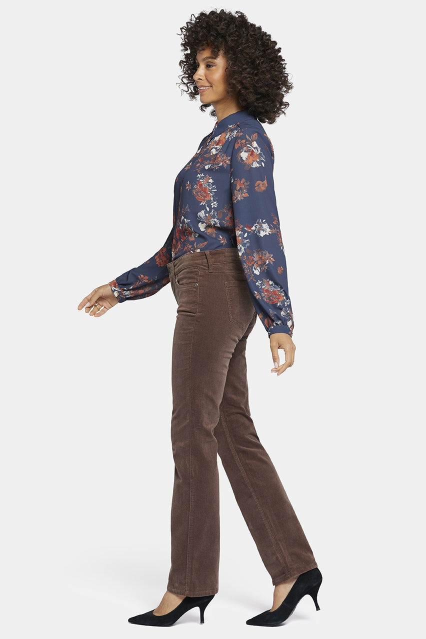 Marilyn Straight Corduroy Trouser | Mink | Pants | NYDJ