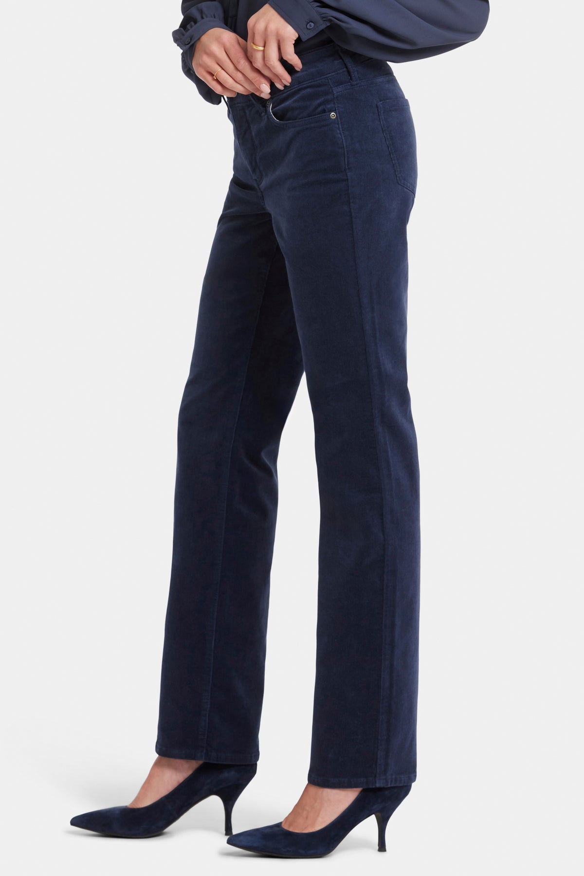 Marilyn Straight Corduroy Trouser | Starless Sky | Pants | NYDJ
