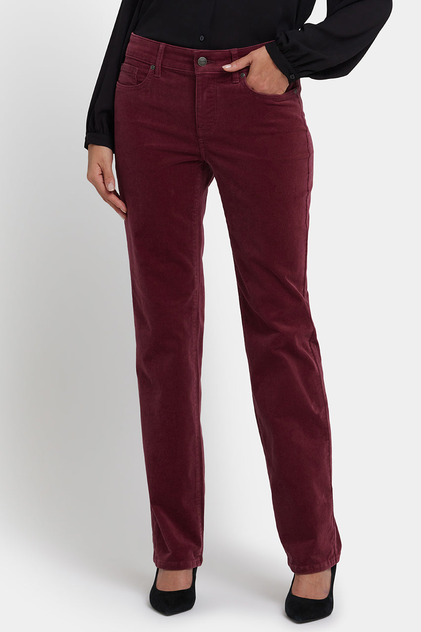 Marilyn Straight Corduroy Pants | Sienna Red | Pants | NYDJ