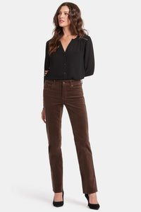 Marilyn Straight Corduroy Trouser | Coffee Bean | Pants | NYDJ