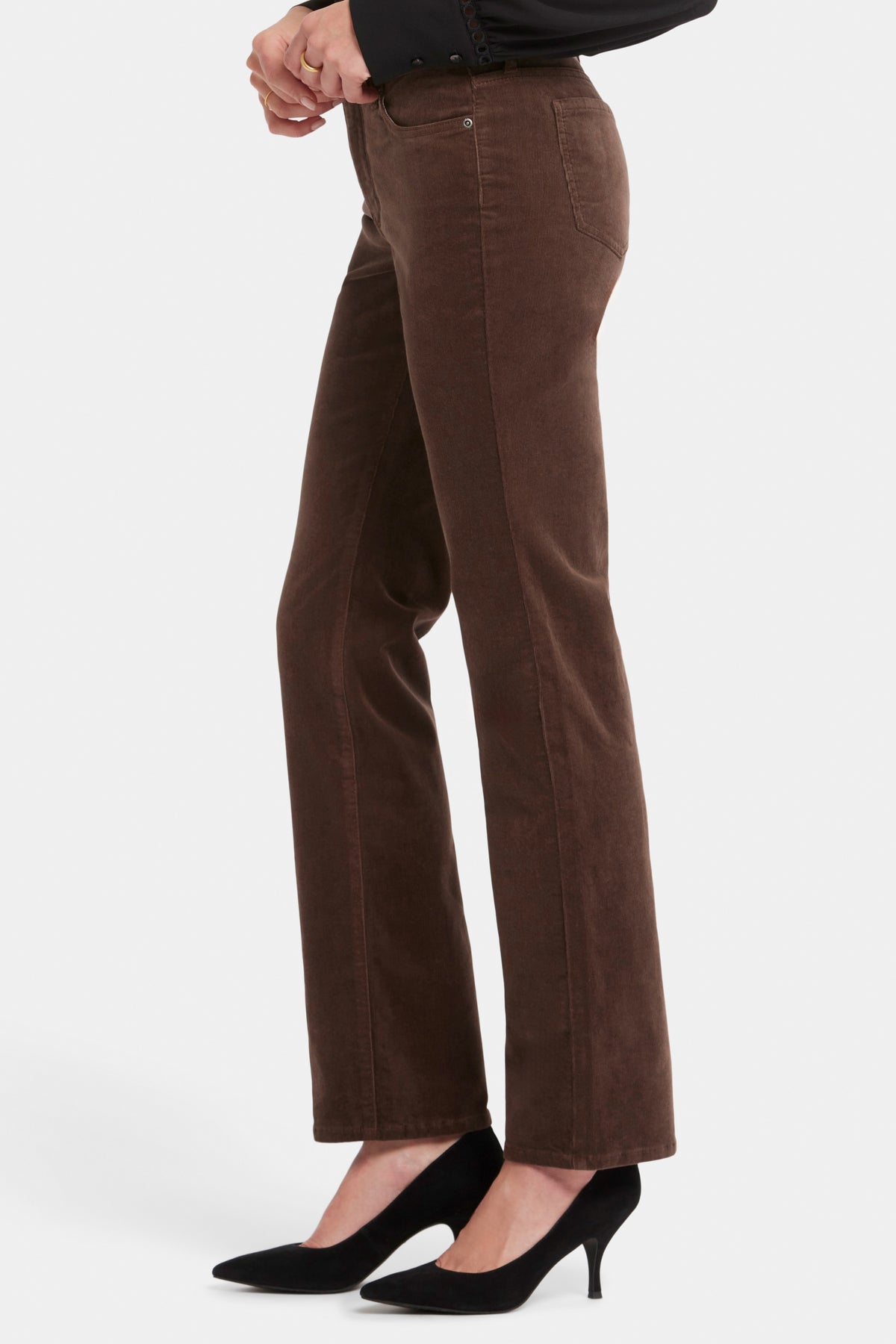 Marilyn Straight Corduroy Trouser | Coffee Bean | Pants | NYDJ