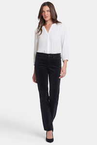 Marilyn Straight Corduroy Pants | Black | Pants | NYDJ