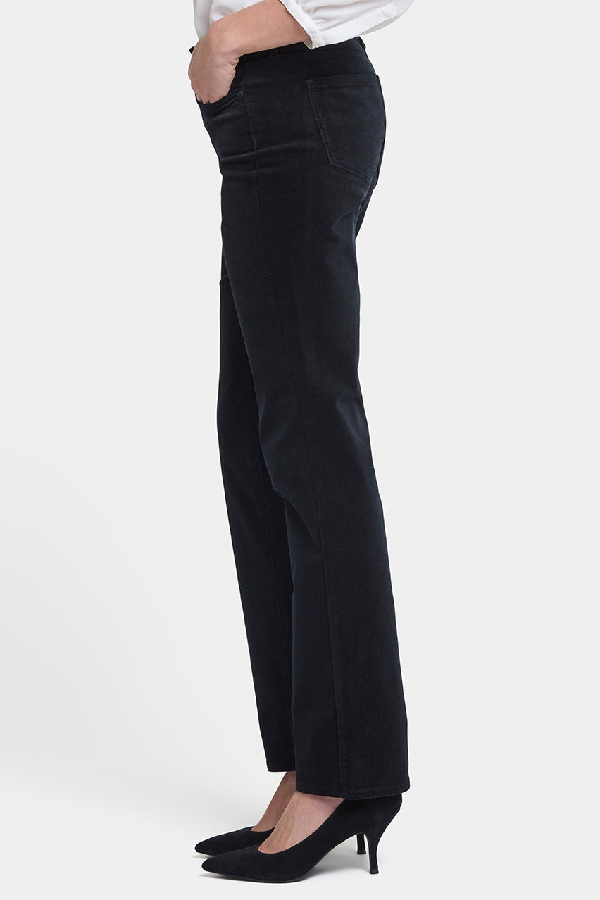 Marilyn Straight Corduroy Pants | Black | Pants | NYDJ