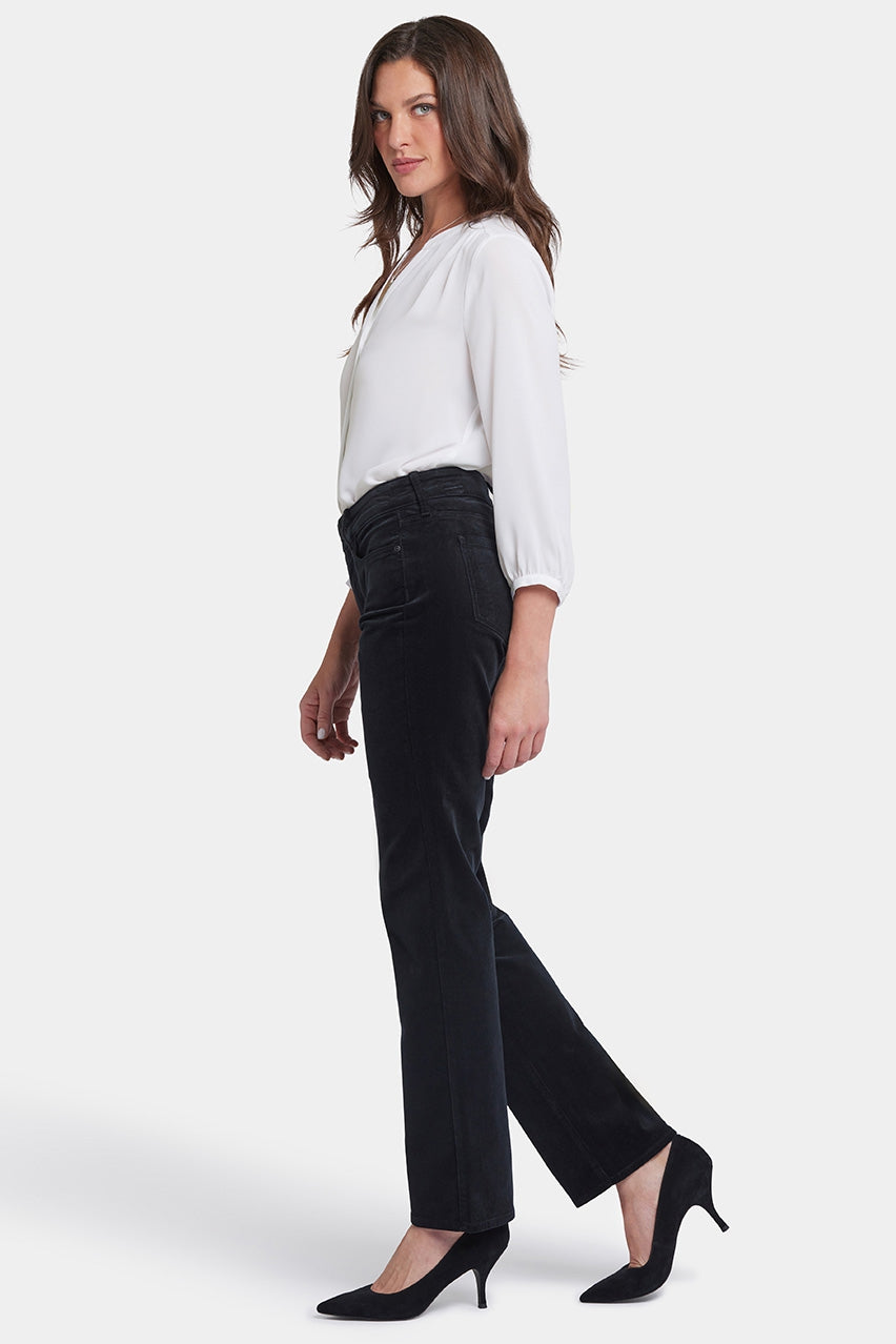 Marilyn Straight Corduroy Pants | Black | Pants | NYDJ