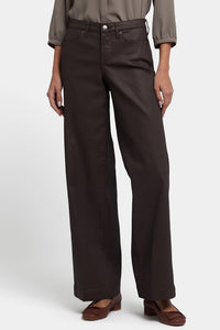 Coated Teresa Wide Leg Jeans | Peppercorn Coated | Denim | NYDJ