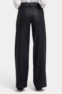Coated Teresa Wide Leg Jeans | Black Coated | Denim | NYDJ