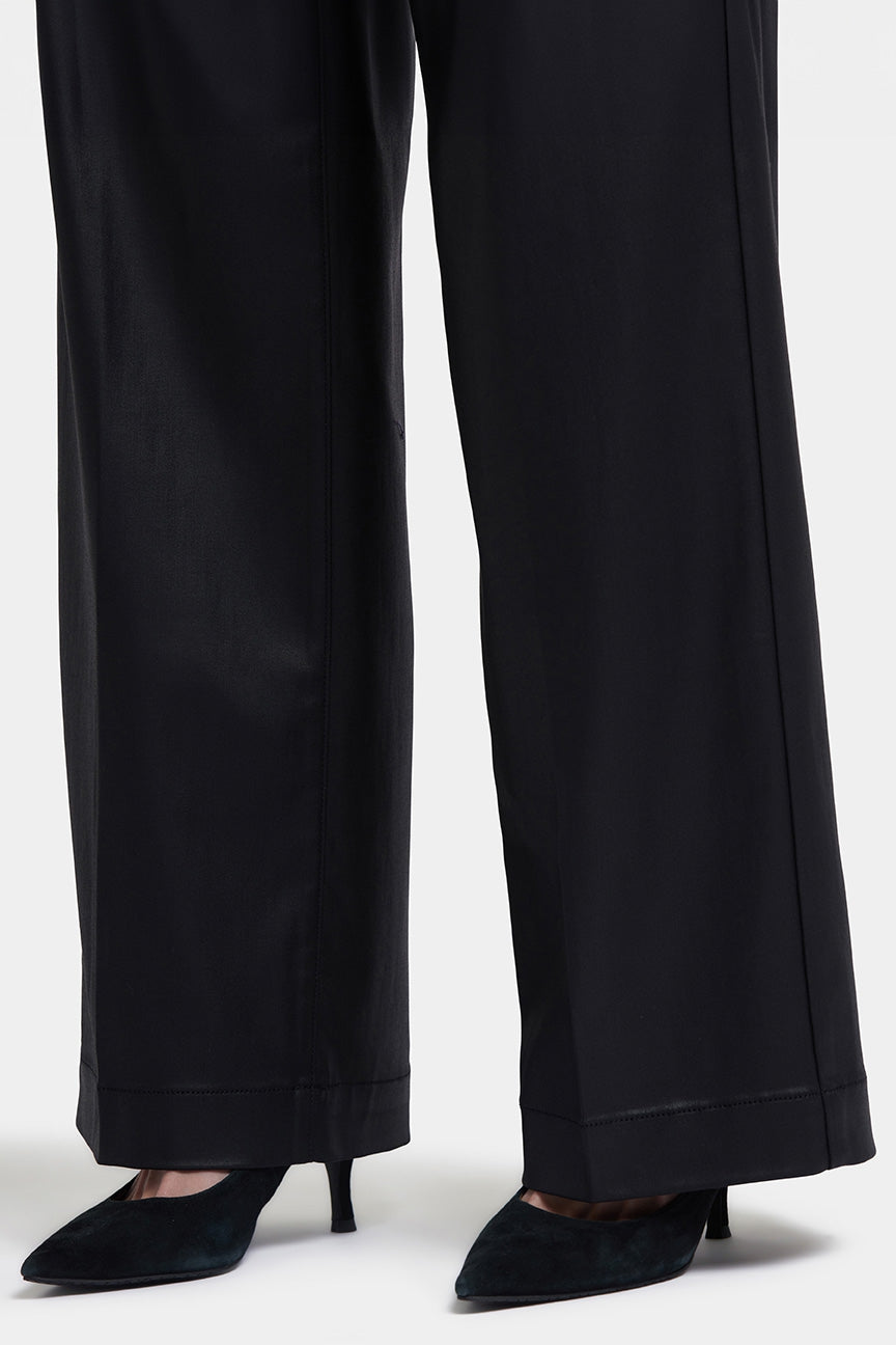 Coated Teresa Wide Leg Jeans | Black Coated | Denim | NYDJ