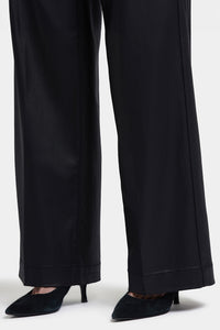 Coated Teresa Wide Leg Jeans | Black Coated | Denim | NYDJ