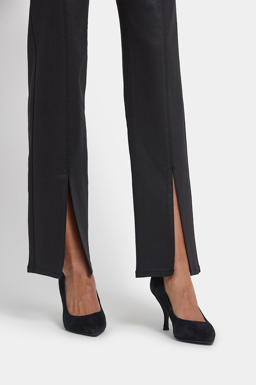 Coated Marilyn Straight Jeans | Black Coated | Pants | NYDJ