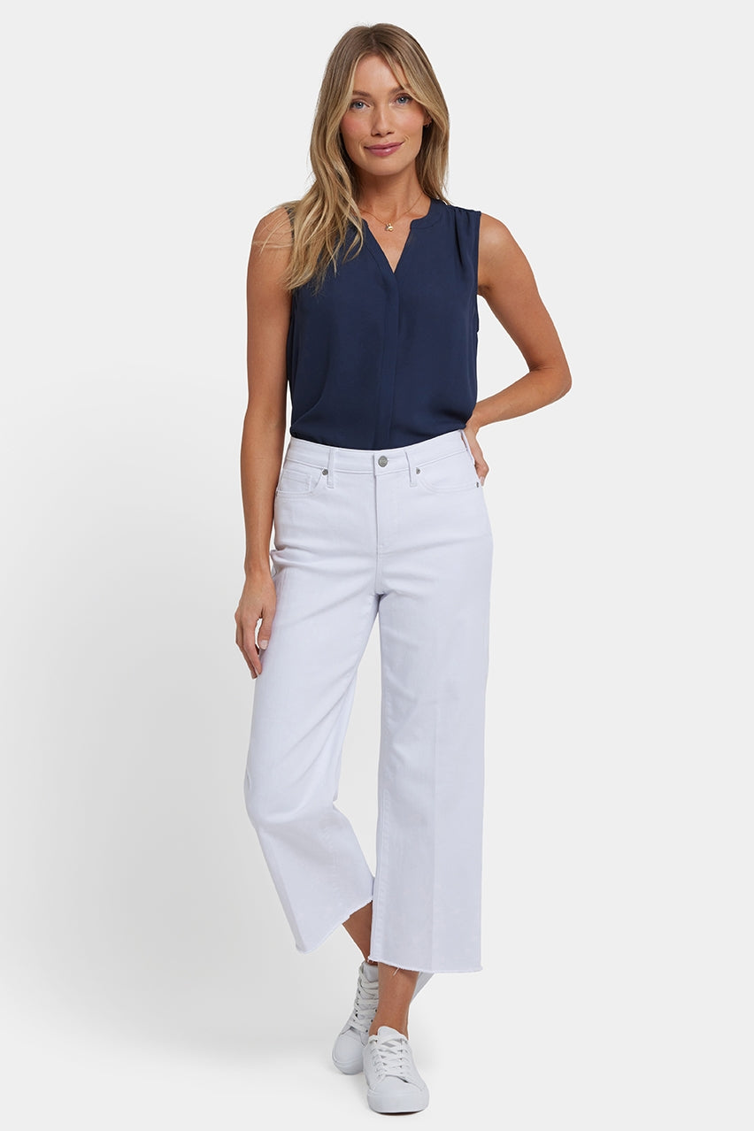 Coco Relaxed Wide Leg Crop Jeans | Optic White | Pants | NYDJ