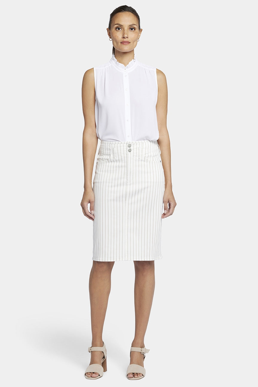 High Waist Skirt | Beach Cruise Stripe | Skirt | NYDJ