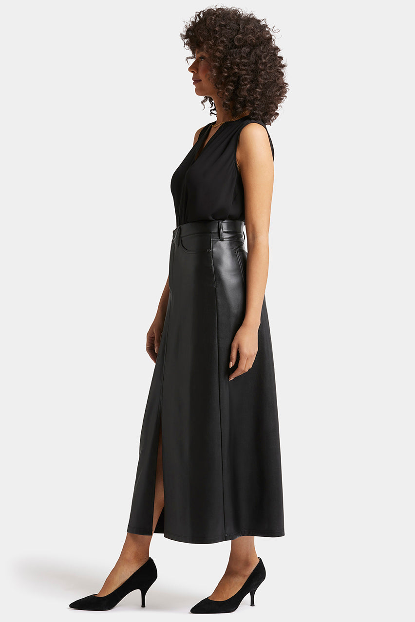 High Rise Long Skirt | Black | Skirt | NYDJ