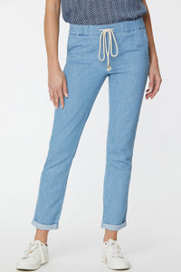 Drawstring Slim Jogger Ankle Light Blue Chambray | Light Stone | Denim | NYDJ
