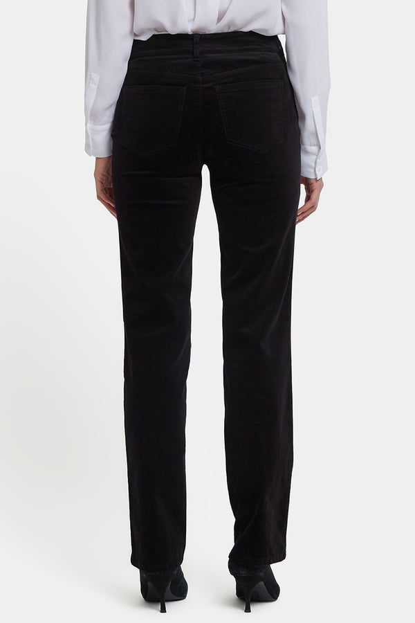 Marilyn Straight Pants in Velveteen | Black | Pants | NYDJ