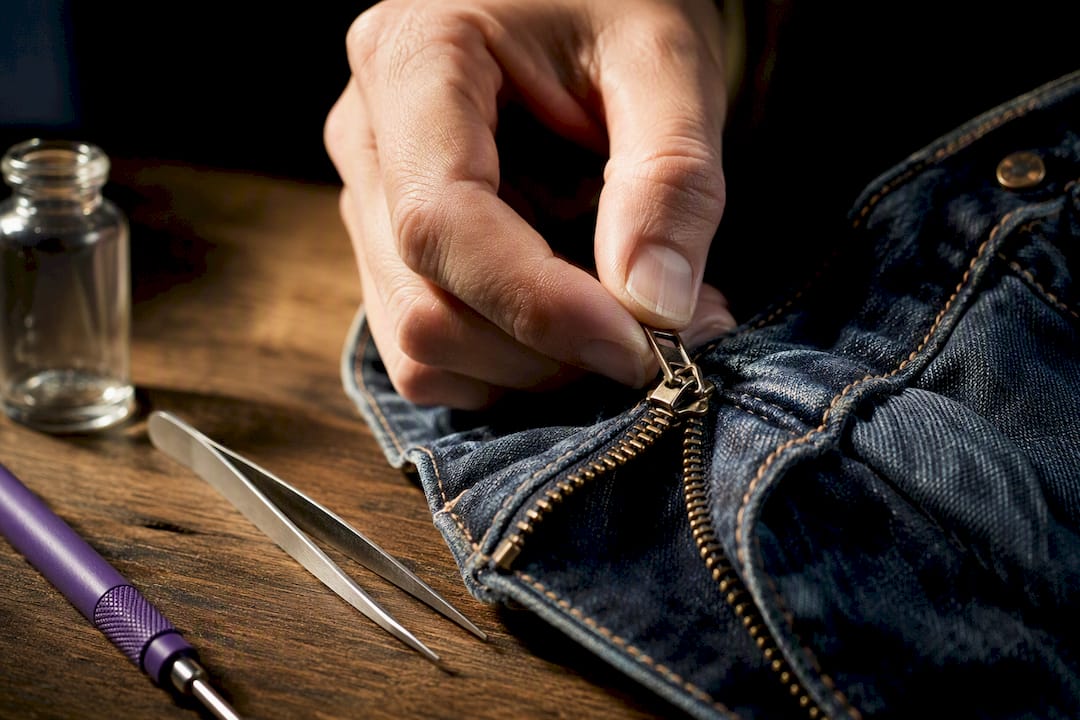 Jeansreißverschluss klemmt? Metall oder Kunststoff, Helfer und Austausch - NYDJ