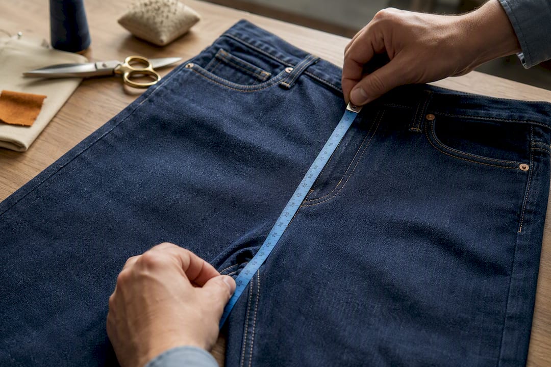 Online jeans kopen: meet broek en lichaam voor exacte taillehoogte - NYDJ