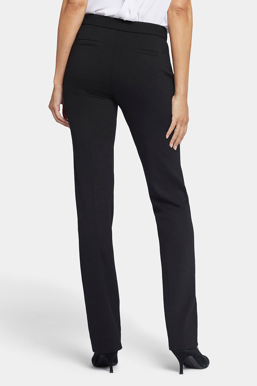 Slim Trouser Pants In Ponte Knit | Black | Pants | NYDJ