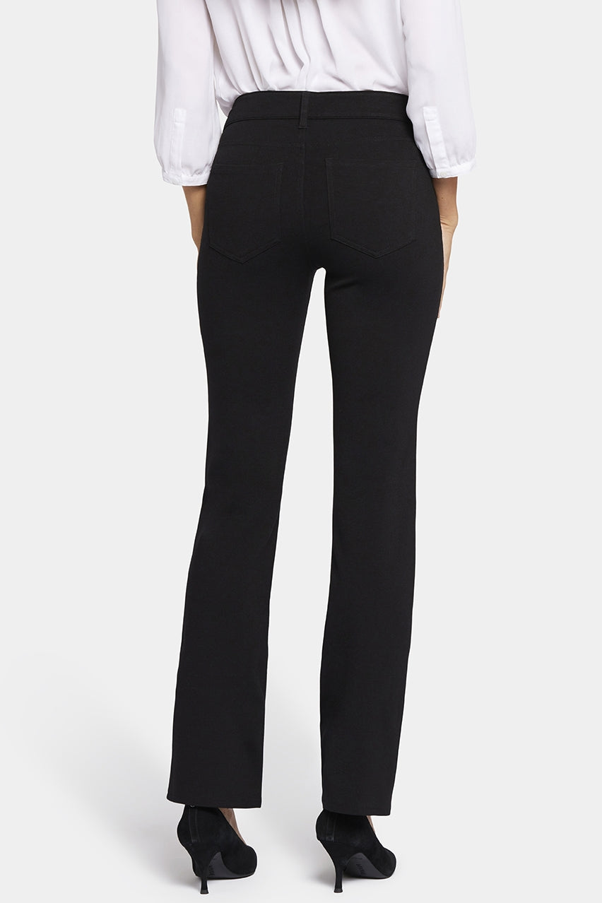 Marilyn Straight Pants In Ponte Knit | Black | Non Denim | NYDJ