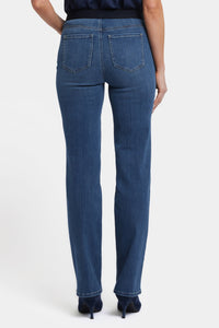 No Gapper™ Marilyn Straight Jeans In Petite In Sure Stretch® Denim | Valencia Surf | Pants | NYDJ