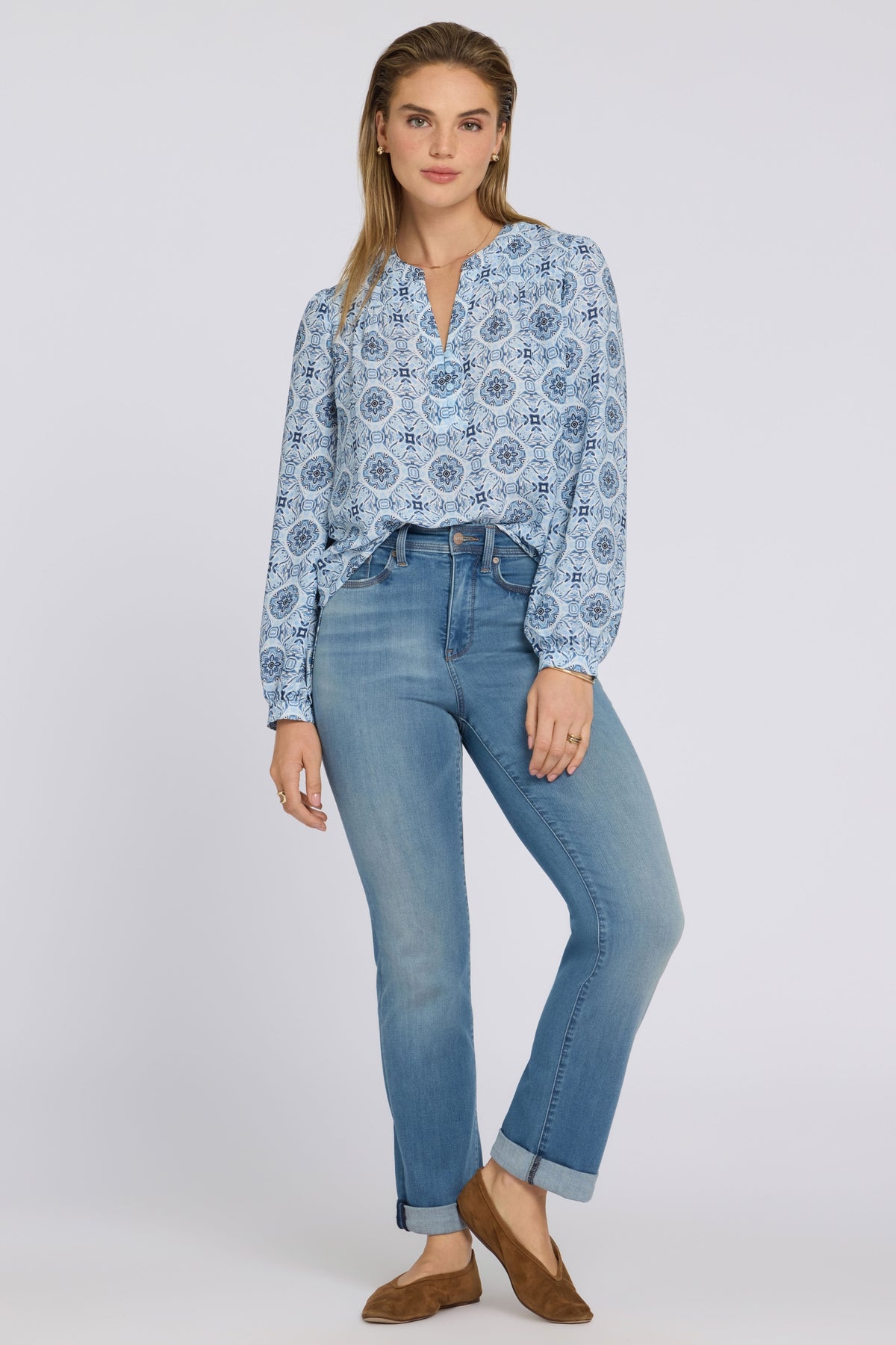 Marilyn Straight Jeans In Sure Stretch® Denim With High Rise | Port Sea | Denim | NYDJ