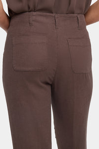 Marilyn Straight Pants In Stretch Linen | Coffee Bean | Pants | NYDJ