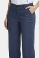 Marilyn Trouser Dark Blue Stretch Linen | Oxford Navy | Pants | NYDJ