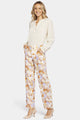 Marilyn Trouser Floral Print Stretch Linen | Sunset Grove | Pants | NYDJ