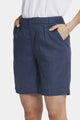 Relaxed Short Dark Blue Stretch Linen | Oxford Navy | Shorts | NYDJ