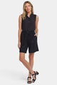 Relaxed Short Black Stretch Linen | Black | Shorts | NYDJ