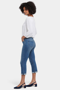 Chloe Skinny Capri Jeans In Cool Embrace® Denim With Roll Cuffs | Costa Brava | Pants | NYDJ