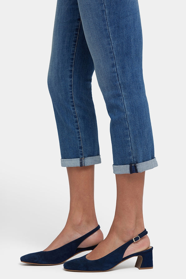 Chloe Skinny Capri Jeans In Cool Embrace® Denim With Roll Cuffs | Costa Brava | Pants | NYDJ