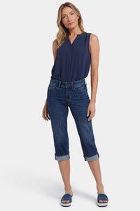 Marilyn Straight Crop Jeans In Cool Embrace® Denim With Cuffs | Rio Rapids | Pants | NYDJ