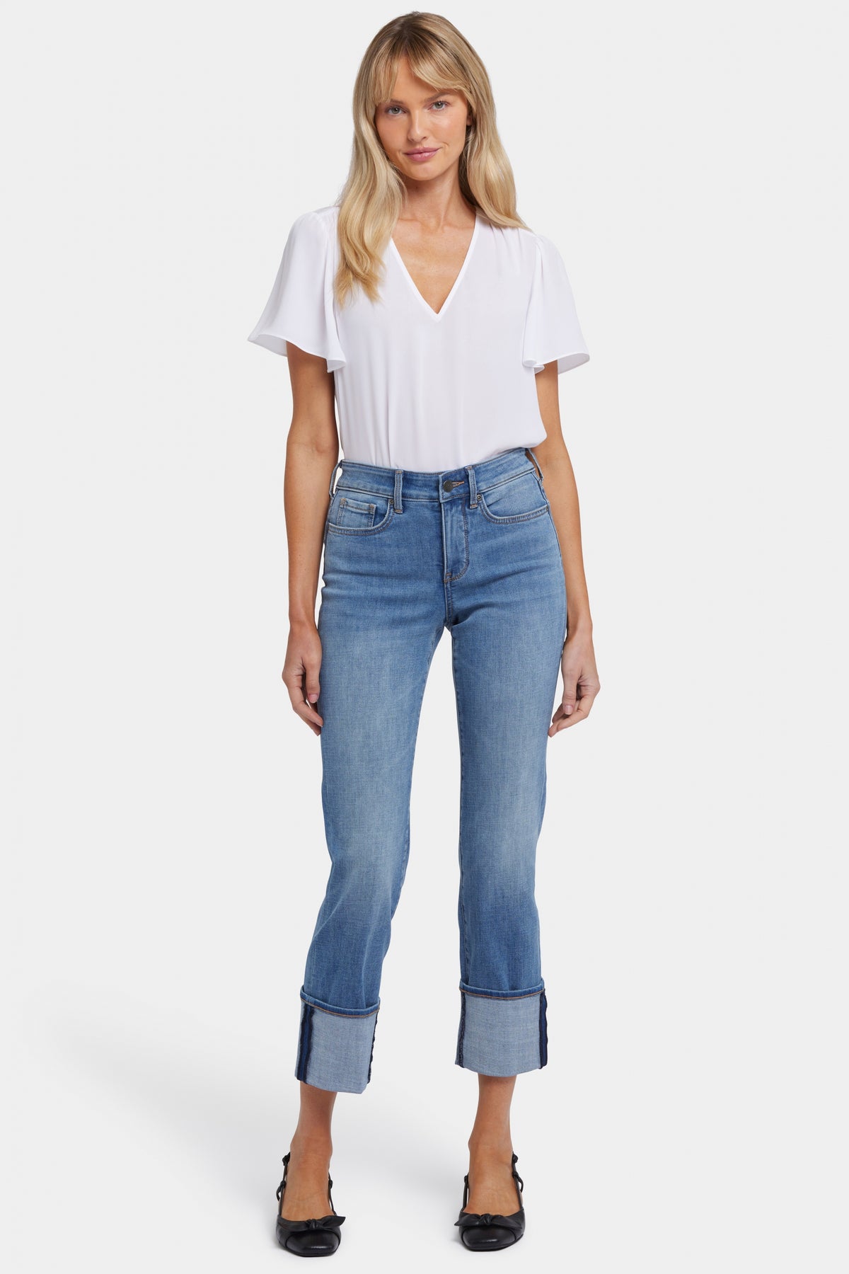 Marilyn Straight Jeans With 5" Cuffs | Barcelona Breeze | Pants | NYDJ