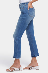 Sheri Slim Ankle Jeans With Frayed Hems | Bilbao Crest | Pants | NYDJ