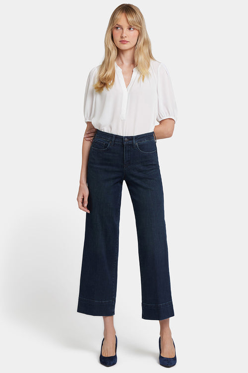 Teresa Wide Leg Ankle Jeans | Obsidian Blue | Denim | NYDJ