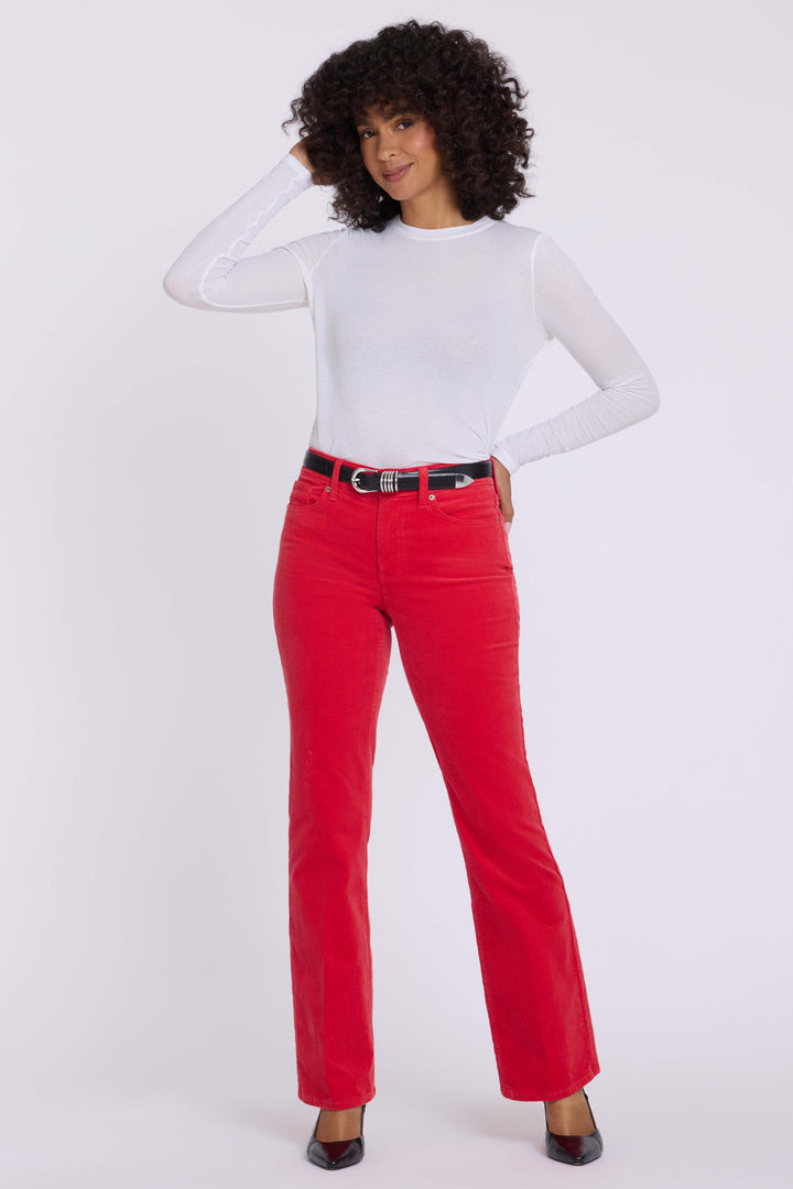 Brooklyn Bootcut Broek In Corduroy | Camellia