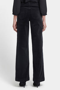 Teresa Wide Leg Trouser Black Corduroy | Black | Non Denim | NYDJ