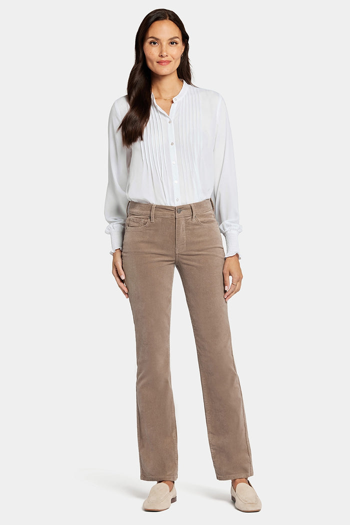 Marilyn Straight Corduroy Trouser Light Brown | Saddlewood | Pants | NYDJ