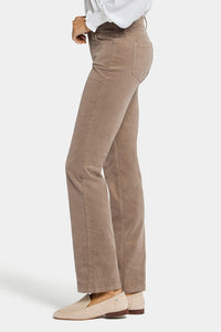 Marilyn Straight Corduroy Trouser Light Brown | Saddlewood | Pants | NYDJ