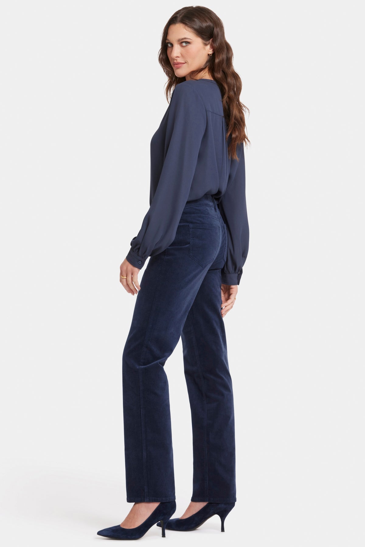 Marilyn Straight Corduroy Trouser Blue | Starless Sky | Pants | NYDJ