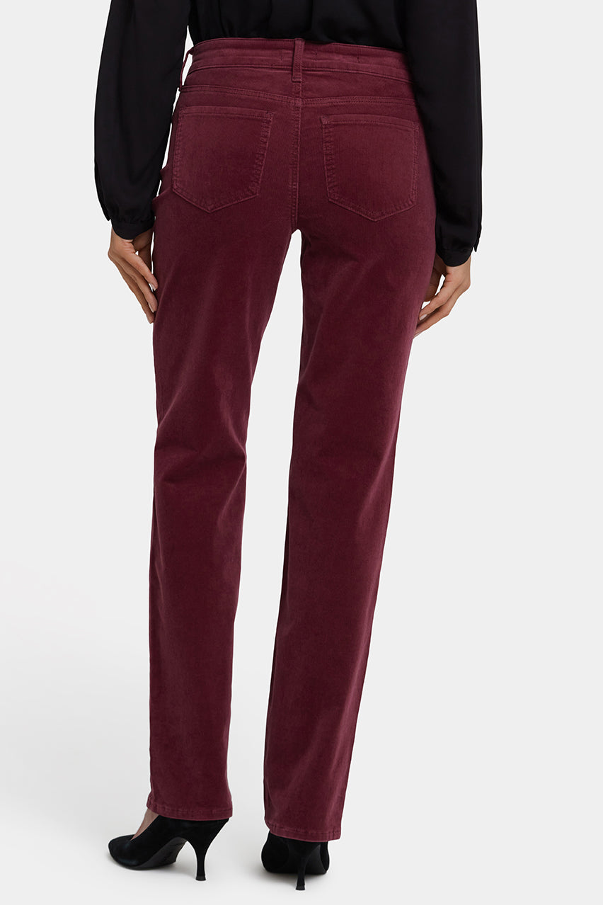 Marilyn Straight Corduroy Pants | Sienna Red