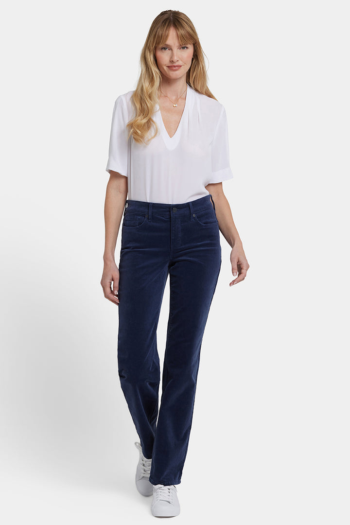 Marilyn Straight Corduroy Pants | Dark Night