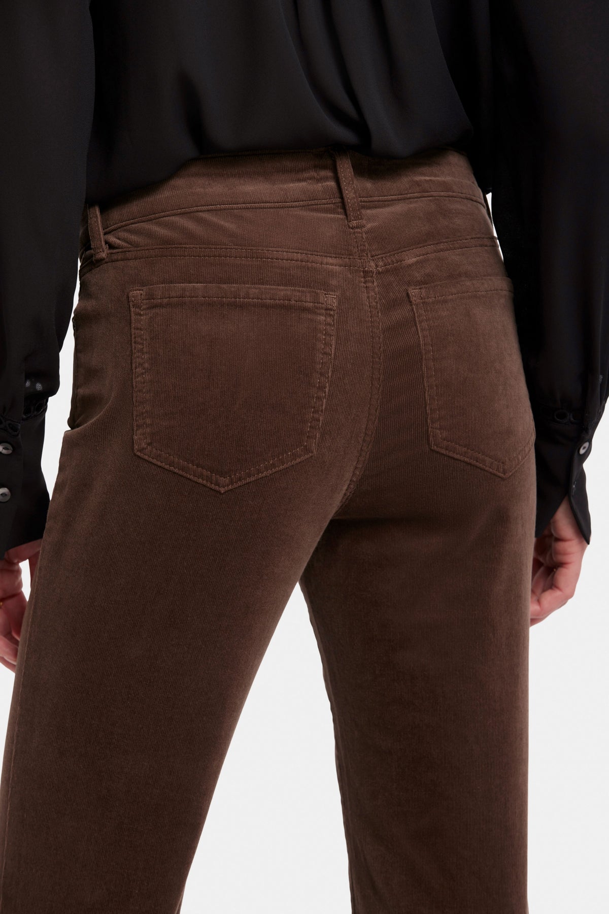 Marilyn Straight Corduroy Trouser Brown | Coffee Bean | Pants | NYDJ