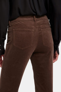 Marilyn Straight Corduroy Trouser Brown | Coffee Bean | Pants | NYDJ