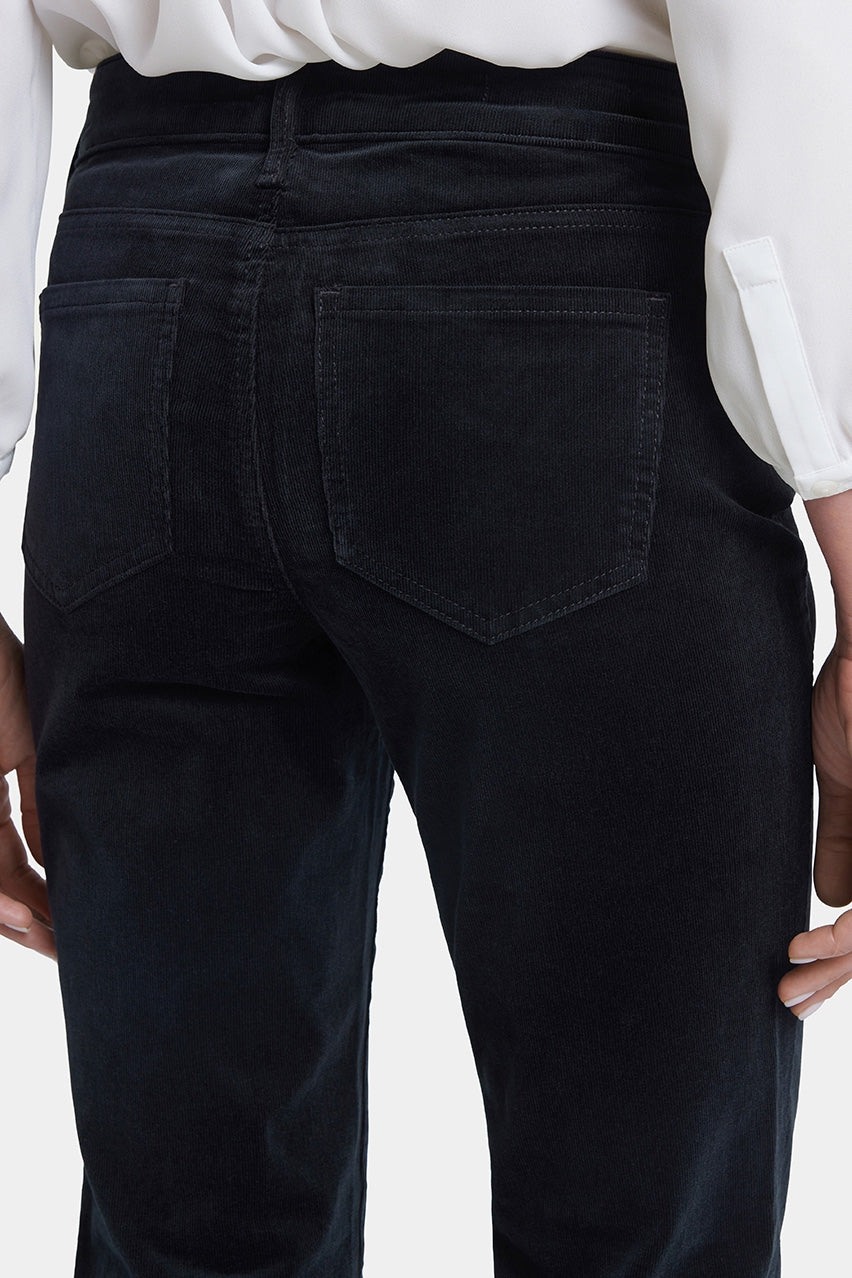 Marilyn Straight Corduroy Pants | Black