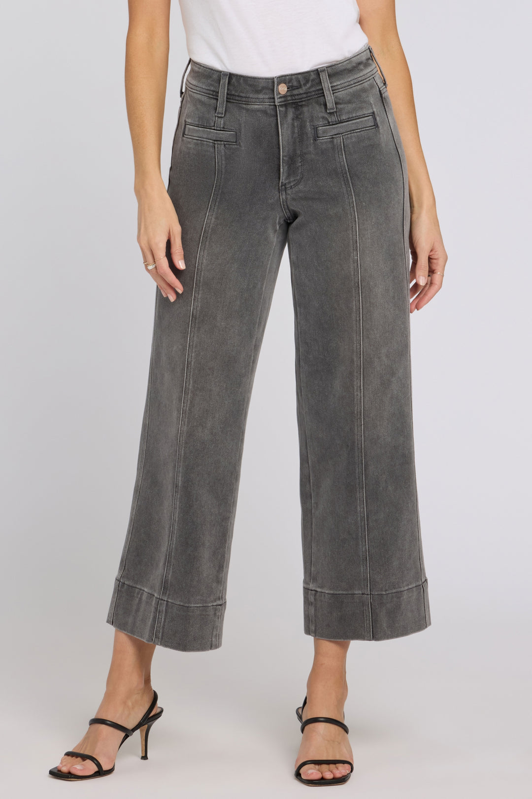 Teresa Wide Leg Ankle Jeans | Dusty Ash