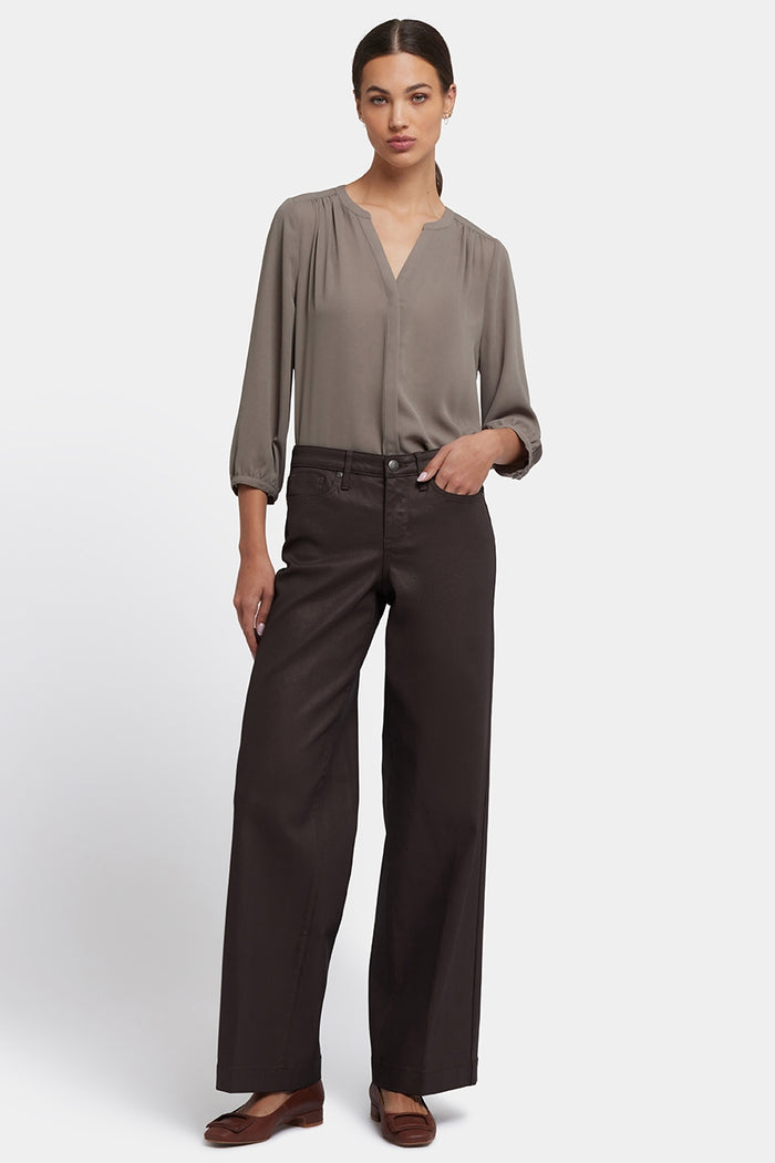 Teresa Wide Leg | Peppercorn Coated | Denim | NYDJ